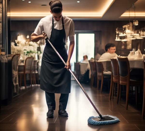酒店餐饮服务员,拖地真的值得!